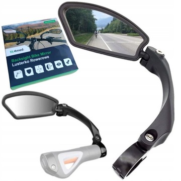 LUSTERKO ROWEROWE DO ROWERU SKUTER WSTECZNE NA KIEROWNICĘ LEWE REGULOWANE