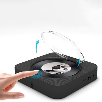 PRZENOŚNY ODTWARZACZ CD GŁOŚNIK BLUETOOTH NAŚCIENNY RADIO FM CZARNY