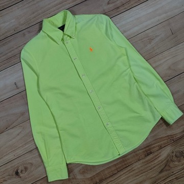 RALPH LAUREN Koszula Neonowa Męska Logo r. S