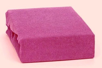 PRZEŚCIERADŁO FROTTE Z GUMKĄ FUKSJA 90x200
