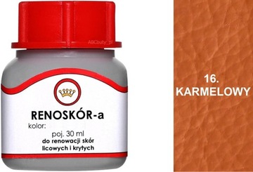 KARMELOWY 16 WILBRA RENOSKÓR 30ml FARBA DO BUTÓW RENOWACJI SKÓRY NATURALNEJ