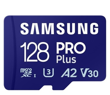 Карта SAMSUNG Pro Plus microSDXC 128 ГБ + адаптер