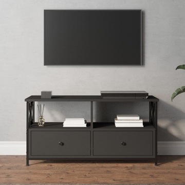 Szafka pod telewizor, czarna, 90x33x45 cm