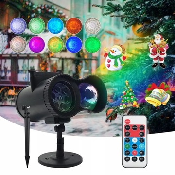 VIP РОЖДЕСТВЕНСКИЙ ПРОЕКТОР LED 2В1 12 СЛАЙДОВ IP65 P