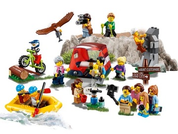 LEGO City 60202 Удивительные приключения в горах, палатка, велосипед с орлом