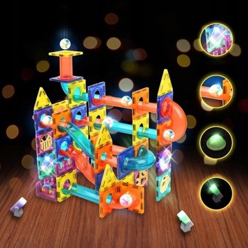 СТРОИТЕЛЬСТВО МАГНИТНЫХ СВЕТЯЩИХСЯ БЛОКОВ 3D ПАЗЛ КУЛОДРОМ 202 ПОДАРОК