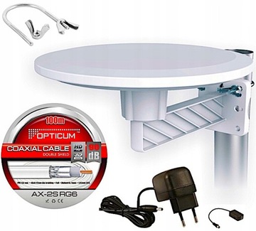 ANTENA DOOKÓLNA TV DVB-T2 FULL HD 4K MUX8 360
