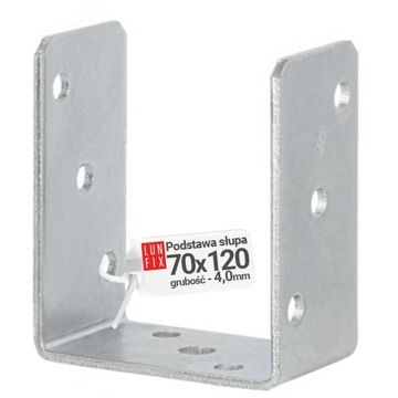 Podstawa słupa przykręcana 70x120x60x4 typu U U70