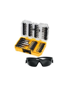 Zestaw bitów 47el + okulary Tough Case+ DeWALT
