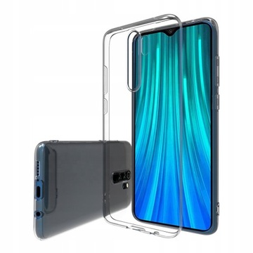 ETUI do REDMI NOTE 8 PRO PRZEZROCZYSTE Slim +SZKŁO