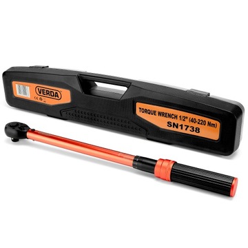 ДИНАМОМЕТРИЧЕСКИЙ КЛЮЧ с замком для колес 1/2 дюйма 3/8 дюйма, сертификат 40–220 Нм + футляр