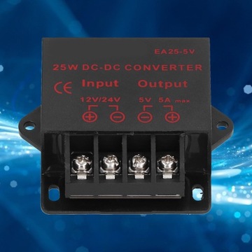 Przetwornik napięcia DC 12 V 24 V do 5 V 5A Moduł transformatora reduktora