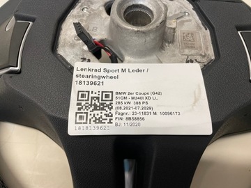 КОЖАНЫЙ РУЛЕВОЙ МЕХАНИЗМ M-PACK BMW G42 G20 G21 F40 F44 LIFT