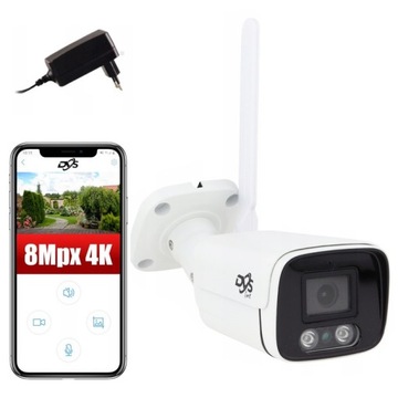 ZEWNĘTRZNA KAMERA BEZPRZEWODOWA IP WIFI 8MPX 4K