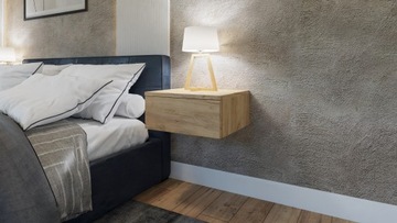 Подвесная прикроватная тумбочка, на защелке, ширина 40 см.