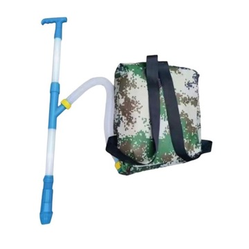 Rozsiewacz nawozu Ręczny aplikator obornika Regulowany Niebieski PVC