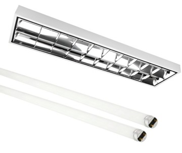 LAMPA OPRAWA RASTROWA LED 120cm+ 2x ŚWIETLÓWKA LED