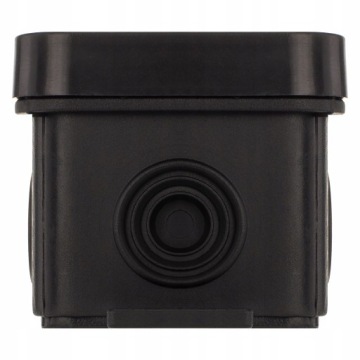 Коробка герметичная накладная, 45 щелчков, IP54, черная