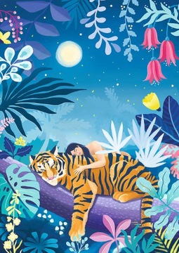 PUZZLE AKSAMITNE 500 EL TIGER'S NAP TYGRYS DŻUNGLA