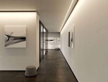 ПРОФИЛЬ LED GK ДЛЯ ГИПСОКАРТОНА ТИПА FALCO БЕЛЫЙ 3M ALU ВСТРАИВАЕМЫЙ