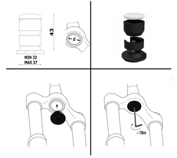 Крепление AirTag для вилки MTB велосипеда