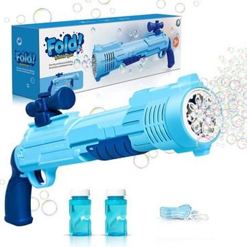 PISTOLET NA BAŃKI Bazuka wytwornica MASZYNKA GENERATOR + 2 butelki płynu