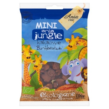 ANIA JUNGLE herbatniki mini zoo kakaowe 100g