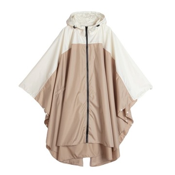 Women s Raincoat Rain Poncho Waterproof Blue Beige