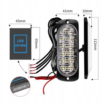 СИГНАЛЬНАЯ ЛАМПА 12 СВЕТОДИОДОВ СТРОБСКОП ДИСТАНЦИОННЫЙ 12-24В