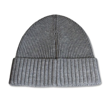 Czapka zimowa wełniana Hugo Boss Beanie Grey Szara