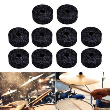 10шт фетровая подставка для тарелок, круглая, простая в использовании фетровая фетровая шляпа, черная