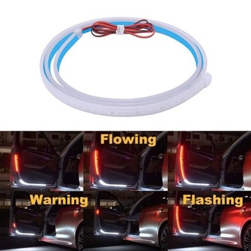 Led paski na drzwi samochodu ostrzeżenie