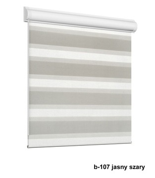 рулонная штора в кассете с дневной и ночной линией, размер 80