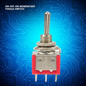 10 шт., тумблер с мгновенным срабатыванием, DPDT, 6 контактов, 6 мм, VP