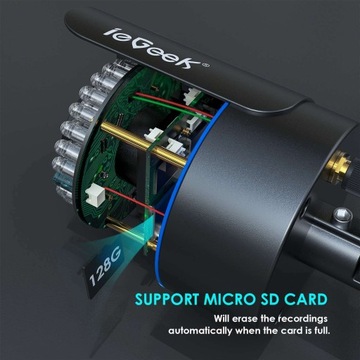 3X KAMERA ZEWNĘTRZNA MONITORING 1080 HD IP66 WIFI