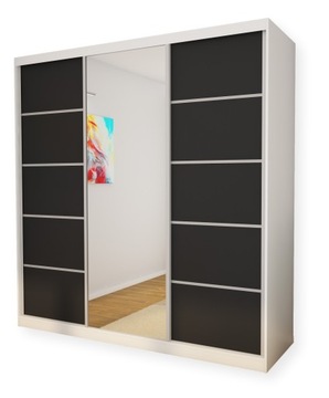 Szafa przesuwna z lustrem 240 cm garderoba PREMIUM