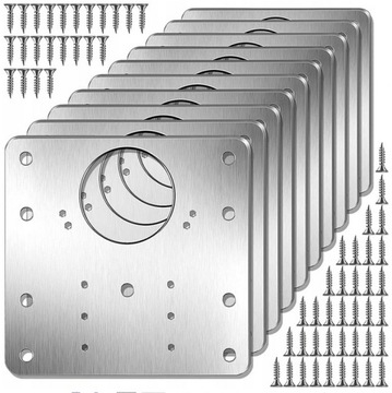 10x РЕМОНТНАЯ ПЛАСТИНКА ДЛЯ СОРВАННЫХ ПЕТЛЕЙ ШКАФА