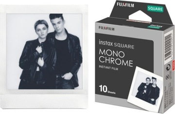 Wkłady Instax SQUARE Monochrome 10 zdjęć czarno białe Fujifilm SQ1 Drukarka