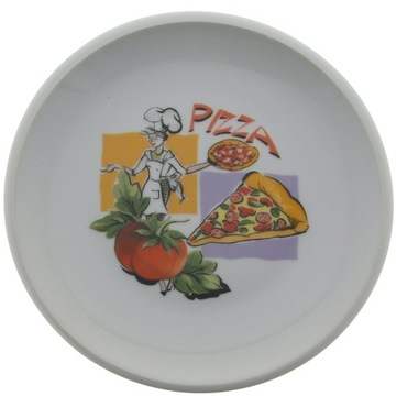 TALERZ do MINI pizzy 3 wzory PORCELANA 20 cm