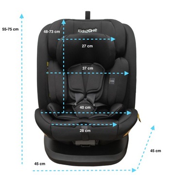 Вращающееся на 360° автокресло ISOFIX 0–36 кг