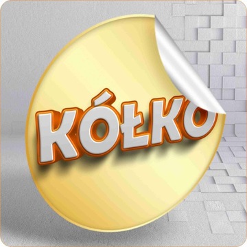 Drukowane naklejki 35mm kółko 100szt Druk naklejek