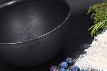 MISKA PLASTIKOWA DUZA kuchenna z pokrywkami zestaw x3 czarne 1,5L 3L 6L