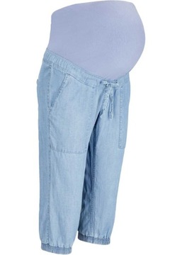 B.P.C spodnie jeansowe capri 3/4 ciążowe 48.