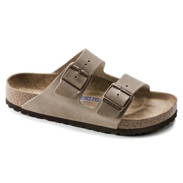 Sandały damskie formowane Birkenstock Arizona OLEJOWANA SKÓRA SOFT FOOTBED