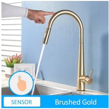 LOLA TOUCH GOLD сенсорный кухонный смеситель