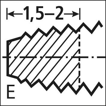 Машинный метчик D376B TiN FAT M6 Метчик м
