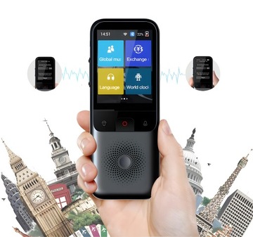Translator elektroniczny T11 Wifi tłumacz mowy 70 języków aparat Bluetooth