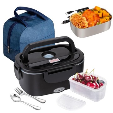 ELEKTRYCZNY LUNCH BOX PODGRZEWACZ OBIAD 12/24V 60W 1500ML
