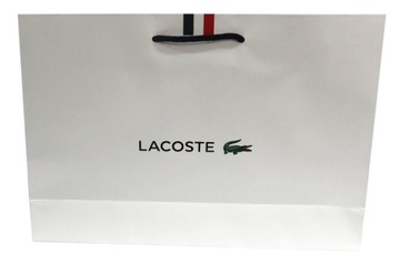 TORBA PREZENTOWA ZAKUPOWA DUŻA LACOSTE BIAŁA