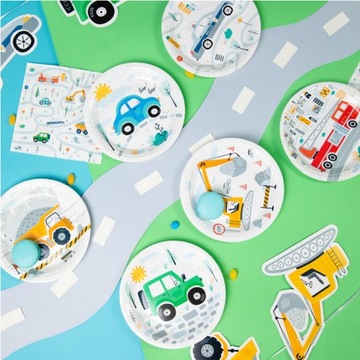 Набор Тарелок, Чашек, Салфеток, МАШИН, Машин, Уличной Вечеринки, Дня Рождения